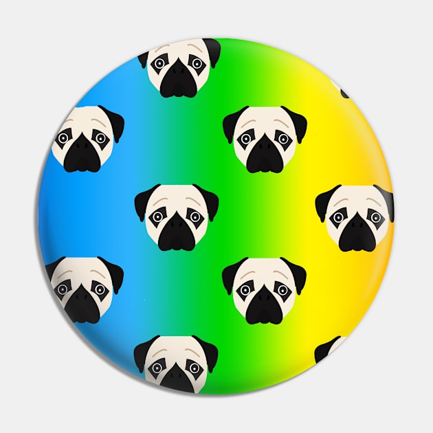 pug dog rainbow funny face mask pugs gifts Pin by T-shirt verkaufen