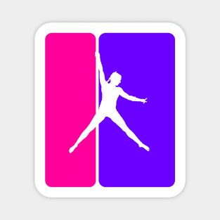 Pole Fitness Pink and Purple Magnet