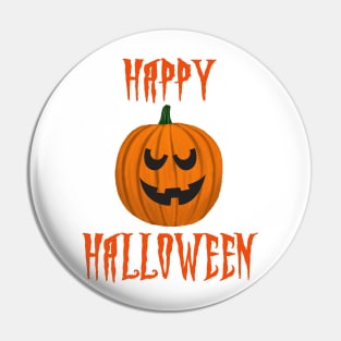 Happy Halloween Scary Jack O Lantern Smile Pin