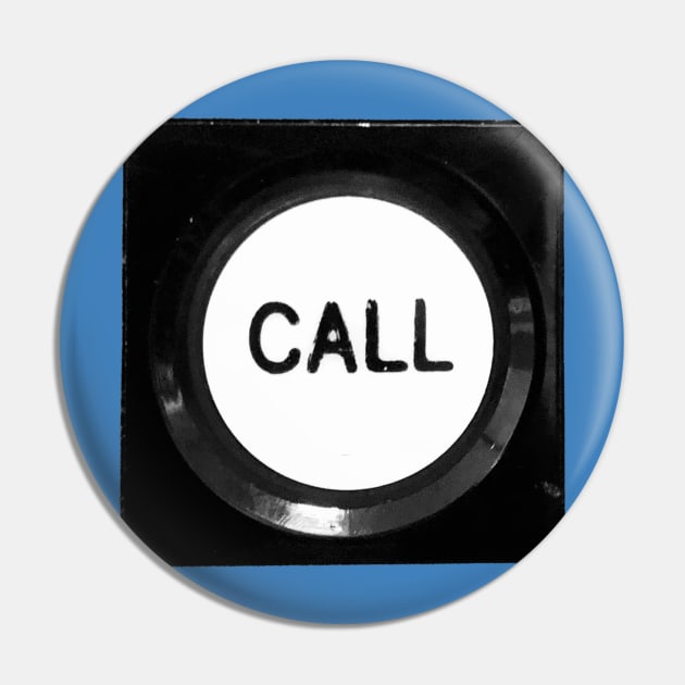 Retro Elevator Call Button, Press to Call Pin by badlydrawnbabe