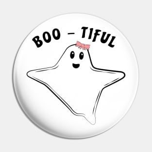 Funny Ghost Pun - Boo-tiful Pin