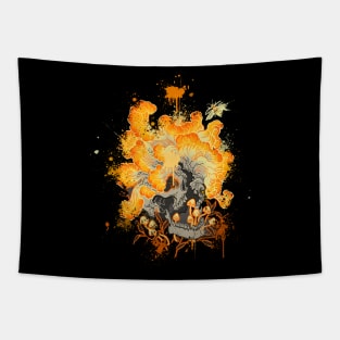 The last of us clicker skull Tapestry