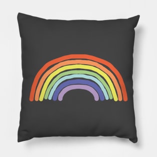 Wide Pale Rainbow Pillow