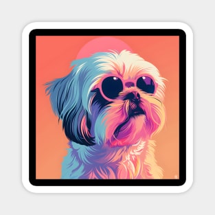 Shih Tzu in 80's Magnet