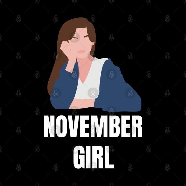 November Birthday Women November Girl Blue by NickDsigns