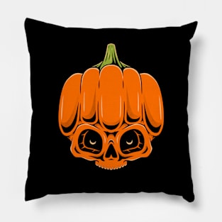 Pumpkin Skull Pillow