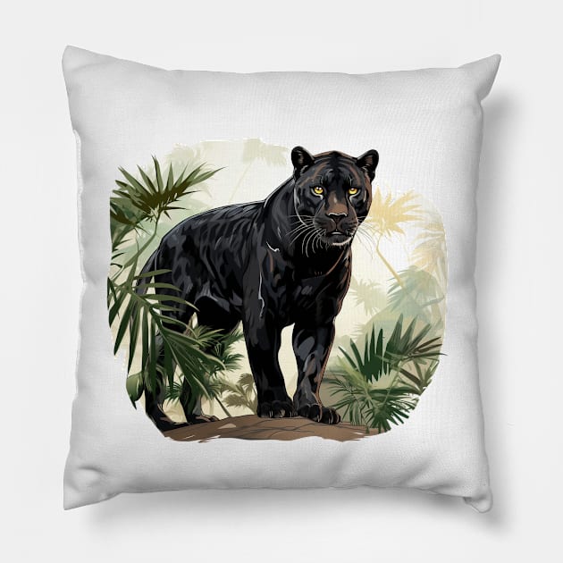 Jungle Panther Pillow by zooleisurelife