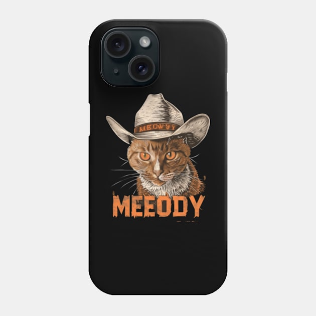 Cat Cowboy Trails Paw-some Phone Case by Gianna Bautista Art