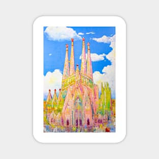 Sagrada Familia. Sky castle Magnet