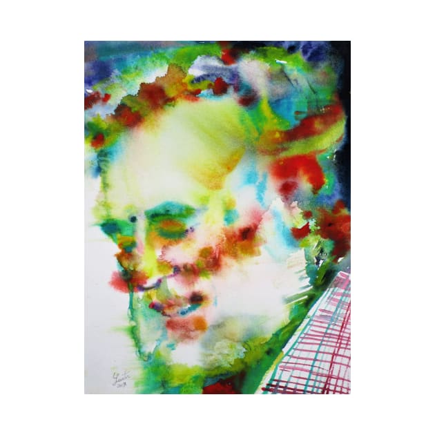 ERNEST HEMINGWAY watercolor portrait .4 by lautir