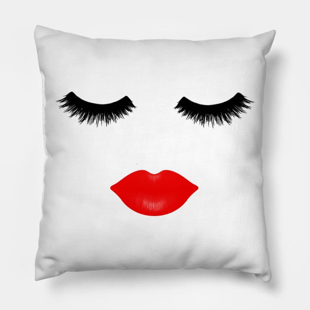 Throw pillow with eyelashes 2025