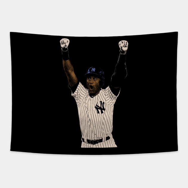 Derek Jeter Retro Tapestry by Zluenhurf