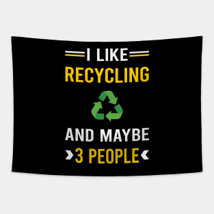 3 People Recycling Recycle Tapestry