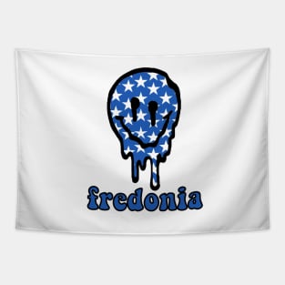 fredonia drippy smiley sticker Tapestry