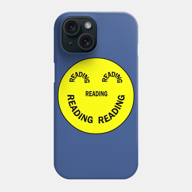 Reading Smiling Face Phone Case by Barthol Graphics