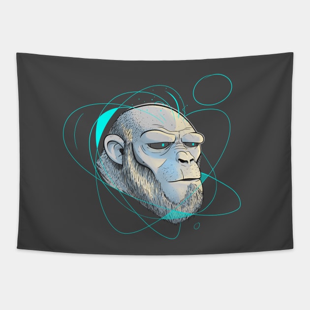 Ape Introspection Tapestry by Skeware