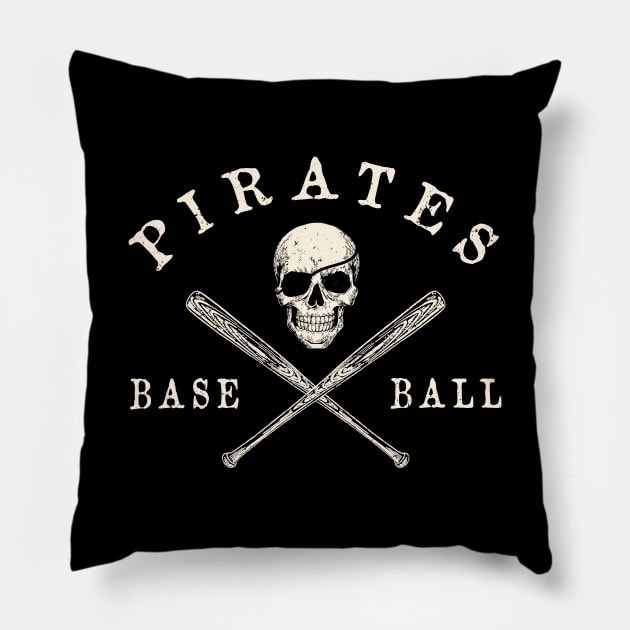 Pittsburgh Pirates Baseball by Buck Tee Pillow by Buck Tee