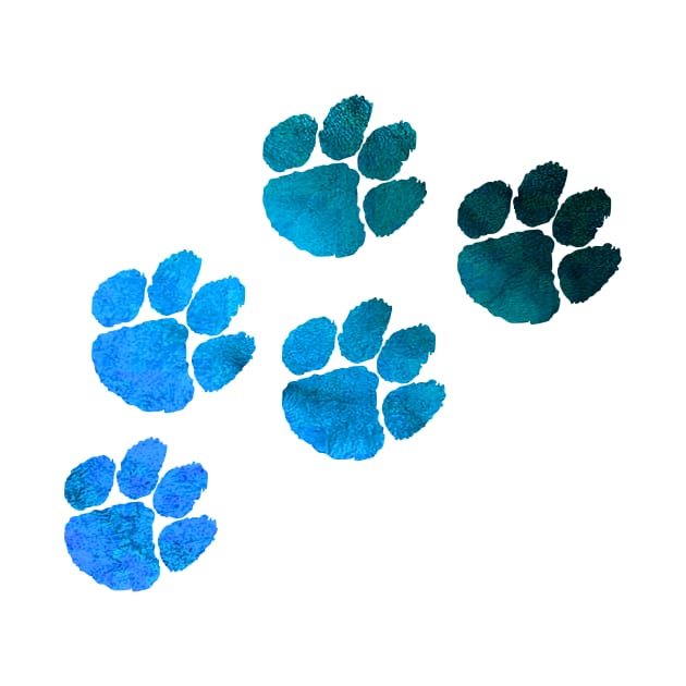 Blue Pawprints Design by StylishTayla