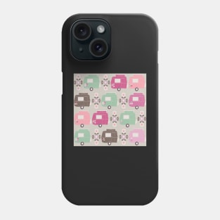 Colourful Vintage Caravans and Daisies Phone Case