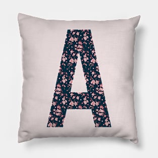 Floral Letter A Pillow