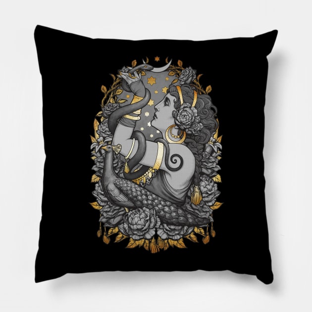 Tribal Fusion Belly Dance Pillow by Medusa Dollmaker