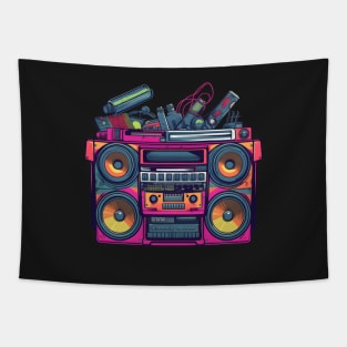 Ghetto Blaster Boom Box 80s Hip-Hop Stereo Tapestry