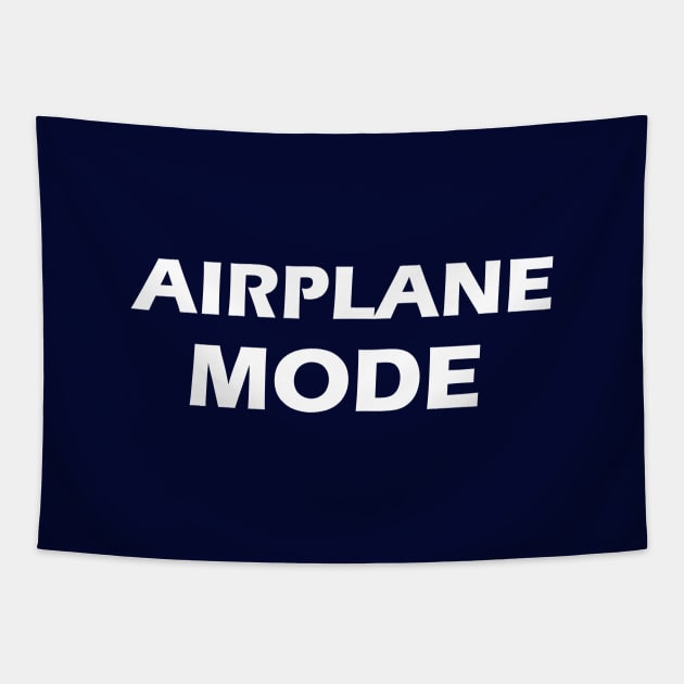 Airplane Mode - white text on dark colors Tapestry by LA Hatfield