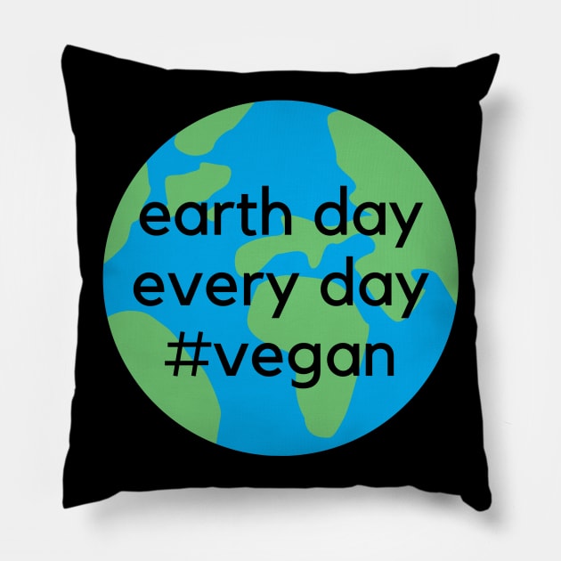 Earth Day Vegan Pillow by daisies&bunnies