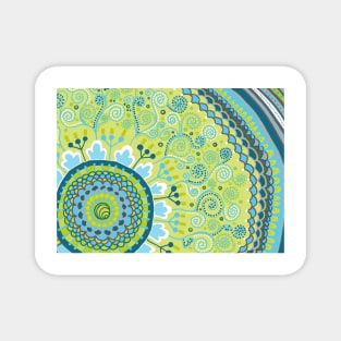 Blue and Sage Mandala Magnet