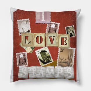 I Love Stamps Pillow