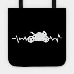 motorbike driver heartbeat heart rate racing Tote