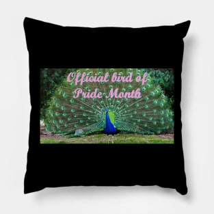 Gay Pride Month official bird peacock Pillow