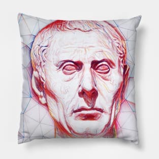 Suetonius Portrait | Suetonius Artwork | Line Art Pillow