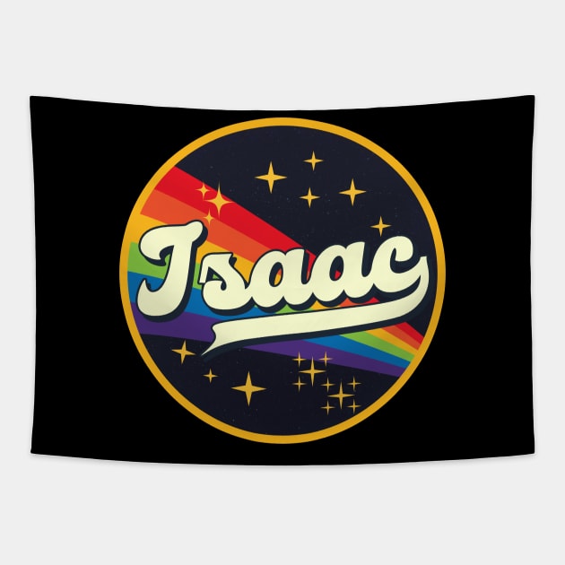 Isaac // Rainbow In Space Vintage Style Tapestry by LMW Art