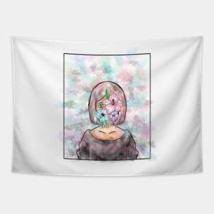 SPLASH FLOWERY FACE Tapestry