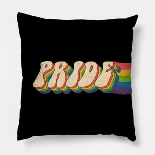 pride month rainbow vintage Pillow