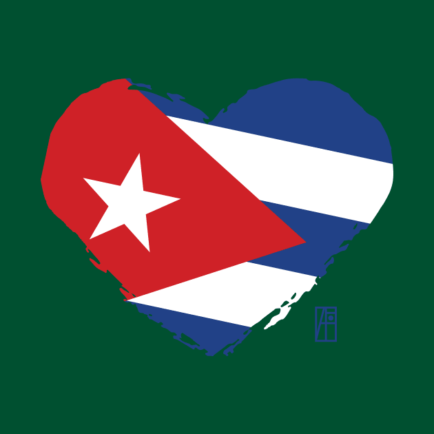 I love my country. I love Cuba. I am a patriot. In my heart, there is always the flag of Cuba by ArtProjectShop