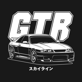 Skyline R33 GT-R White Print T-Shirt