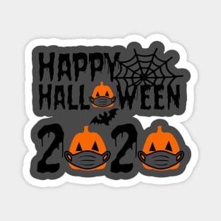 Happy Halloween 2020 pumpkin in mask quarantine Magnet