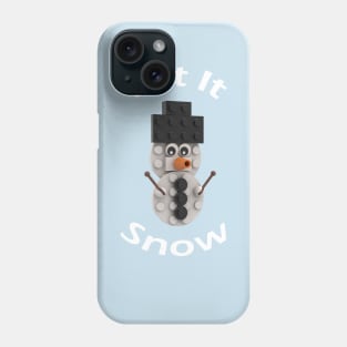 Let It Snow - Brick Snowman Phone Case