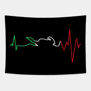 Motorcycle Heartbeat Tapestry