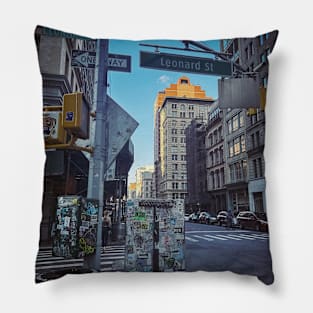 Leonard Street Broadway Tribeca Manhattan NYC Pillow