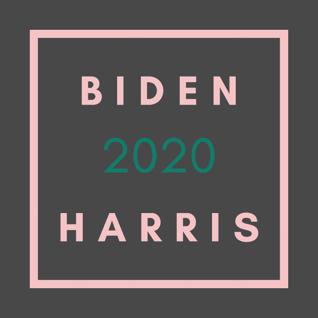 Biden Harris 2020 AKA BH2020 Pink + Green T-Shirt by ShopFreeThePeople