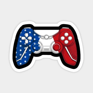 4th of July America Video Game Gamer Kids Boys Men USA Flag Magnet