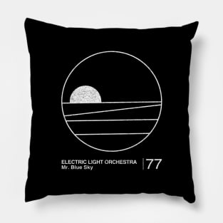 Mr Blue Sky / Minimalist Graphic Artwork Design Pillow