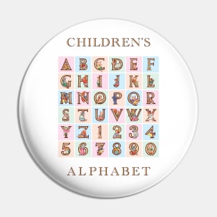 Children's Alphabet and Numbers Pin