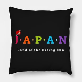 Japan, Land of the Rising Sun. (Flag Version) Pillow