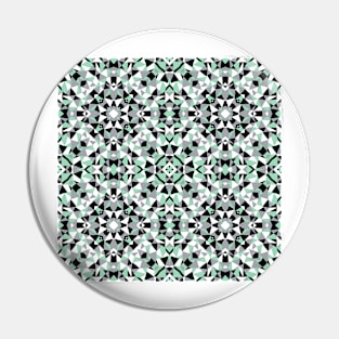 Abstract Kaleidoscope Mint Pin