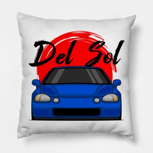 Front Blue Del Sol JDM Legend Pillow