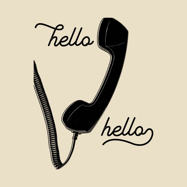 Hello Hello Vintage Telephone by Lyrical Parser